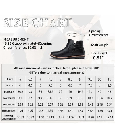 Women's 9005 Flat Ankle Boots, Classical Short Boots, Vintage Booties with Side Zipper Flat Boots-9005-black $30.15 Boots