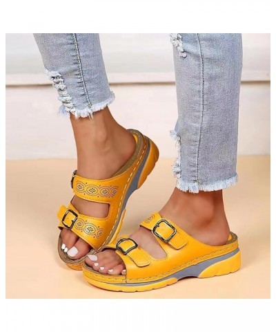 Flats Shoes for Women Heel Shoes Comfort Orthopedic Sandals Cross Strappy Flats Casual Summer Outdoor Walking Slide 91-zoxro-...