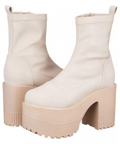 Women's Platform Ivory $40.58 Boots