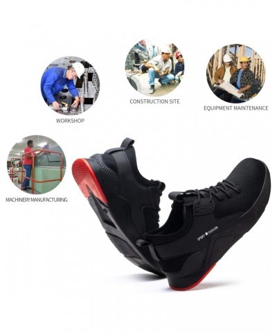 Work Steel Toe Shoes Men Women, Puncture Proof Steel Toe Sneakers,Work Shoes Slip-Resistant Shoes Lightweight Breathable, Ind...