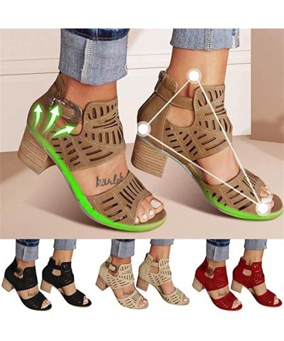 Wedge Sandals for Women Dressy Casual Hollow Out Open Toe High Heel Sandal Slip on Espadrilles Platform Shoes Black $18.49 Ou...