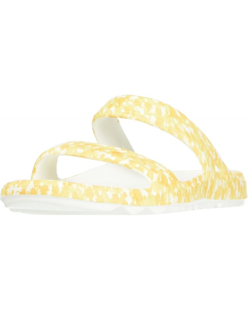 Women's Fusion Slim Slide Sandal Yellow/Black $19.56 Sandals