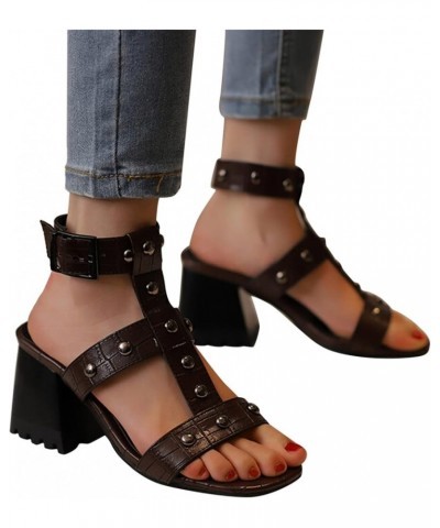 Lace Up Sandals Heels, Open Toe Women Platform High Heel Shoes Bows Strappy Sandals Brown $110.59 Sandals