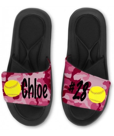 CUSTOM SOFTBALL Slides/Sandals/Flip Flops CAMO - PERSONALIZE with your Name, Number, School, or Logo! Camo 4 $18.20 Outdoor S...