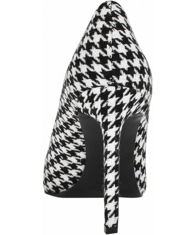 Womens Tatiana Dress Pump Black Houndstooth 008 $28.08 Pumps