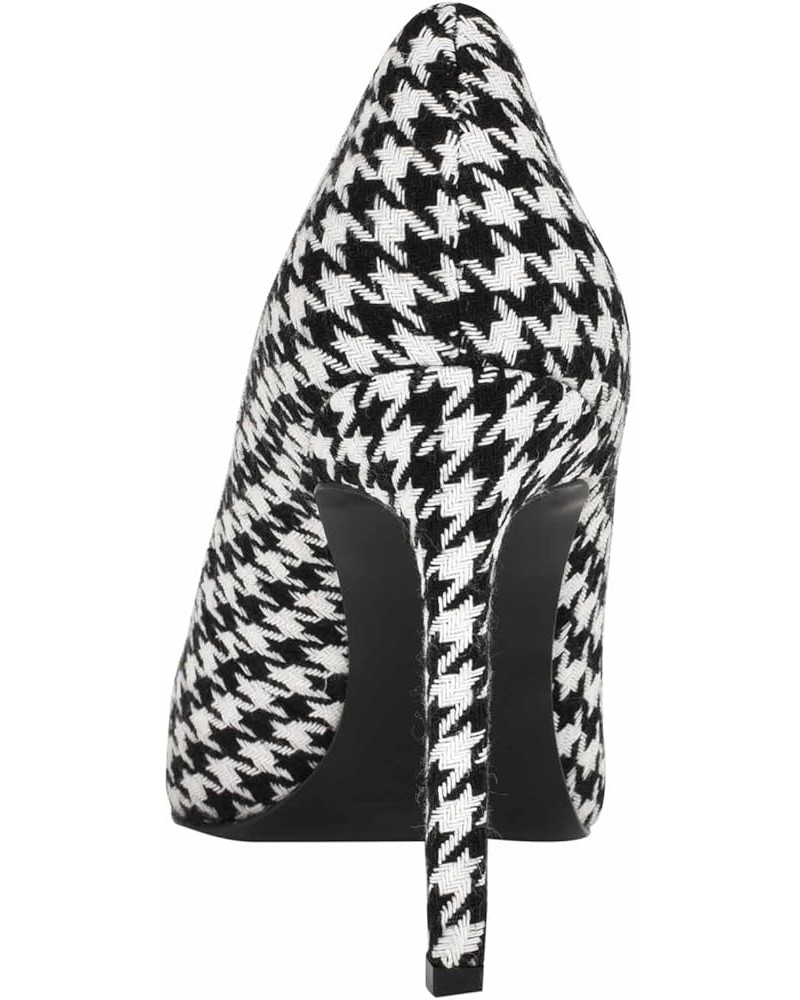 Womens Tatiana Dress Pump Black Houndstooth 008 $28.08 Pumps