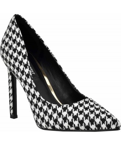 Womens Tatiana Dress Pump Black Houndstooth 008 $28.08 Pumps