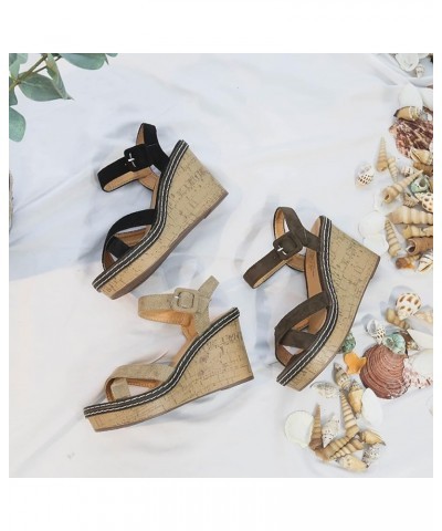 Sandals Womens Wedge,Ladies Wedge Sandals, Platform Fashion Sandals,Green,38,Breathable Wedges Sandals 5 US Green $19.78 Sandals