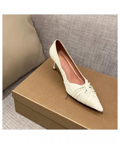 Women Stiletto High Heels Pumps Pointed Toe Slip On Pumps Matte Leather 3 Inch High Heel Closed Toe Summer Party Wedding Dres...