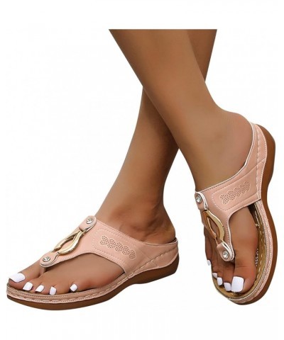 Crystal Sandals for Women Size 11 Ladies Flat Thong Slippers Butterfly Set Toe Sandals Girls Set Sandals Flat 4-pink $14.22 S...