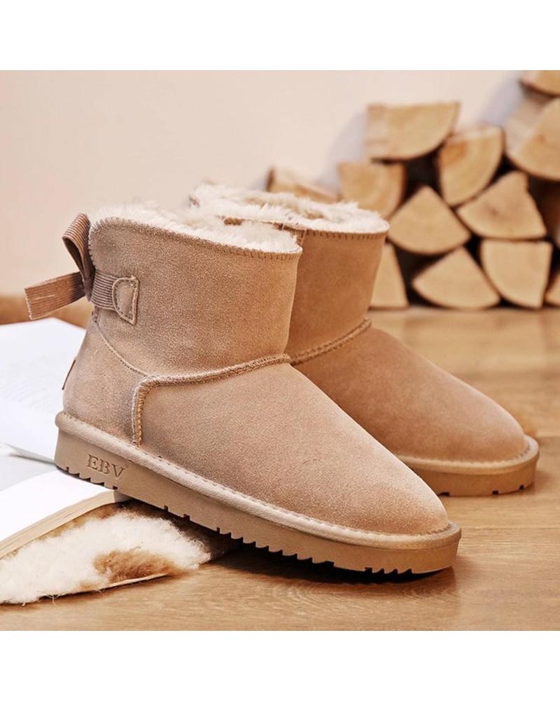 N\A Women's Fur one-Piece Short Bottle Lily Student Cotton Shoes Bow tie Snow Shoes 35 Kaqise $14.55 Slippers