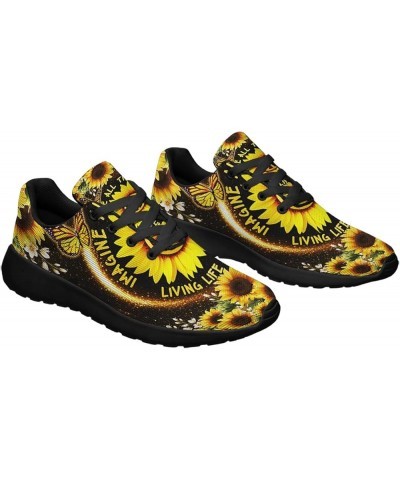 Hippie Print Walking Tennis Shoes Tennis Sneakers Breathable Running Shoes Trail Running Shoe for Women Men Hippie Sunflower ...