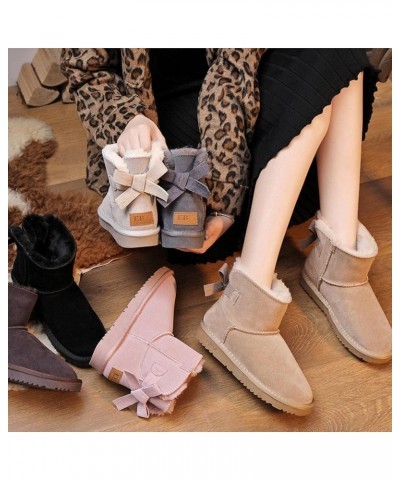 N\A Women's Fur one-Piece Short Bottle Lily Student Cotton Shoes Bow tie Snow Shoes 35 Kaqise $14.55 Slippers