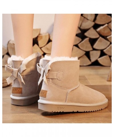 N\A Women's Fur one-Piece Short Bottle Lily Student Cotton Shoes Bow tie Snow Shoes 35 Kaqise $14.55 Slippers