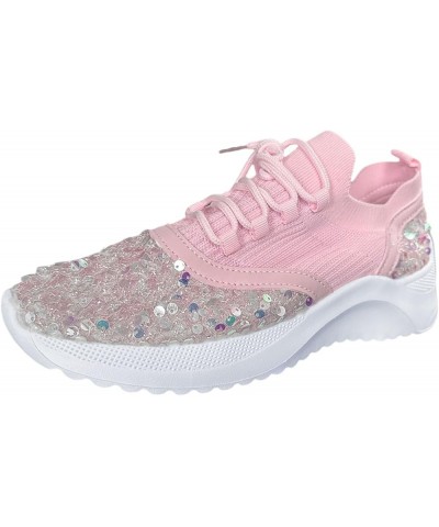 Running Sneakers丨Womens Halloween Themed Shoes, Running Sport Shoes Comfort Tennis Walking Sneakers Pink $15.05 Athletic Shoes