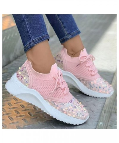 Running Sneakers丨Womens Halloween Themed Shoes, Running Sport Shoes Comfort Tennis Walking Sneakers Pink $15.05 Athletic Shoes