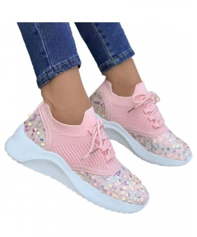 Running Sneakers丨Womens Halloween Themed Shoes, Running Sport Shoes Comfort Tennis Walking Sneakers Pink $15.05 Athletic Shoes