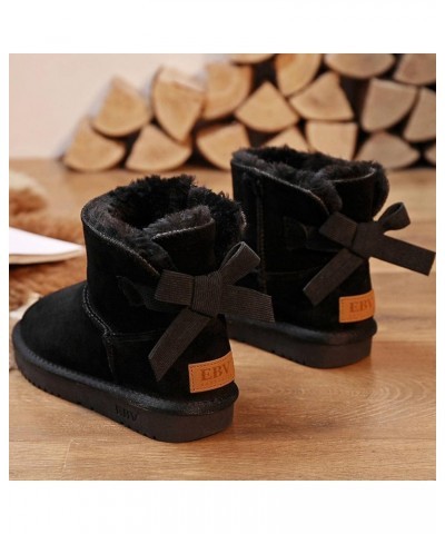 N\A Women's Fur one-Piece Short Bottle Lily Student Cotton Shoes Bow tie Snow Shoes 35 Kaqise $14.55 Slippers