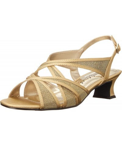 Womens Tristen Mesh Inset Dress Sandals Gold-glitter $30.10 Sandals