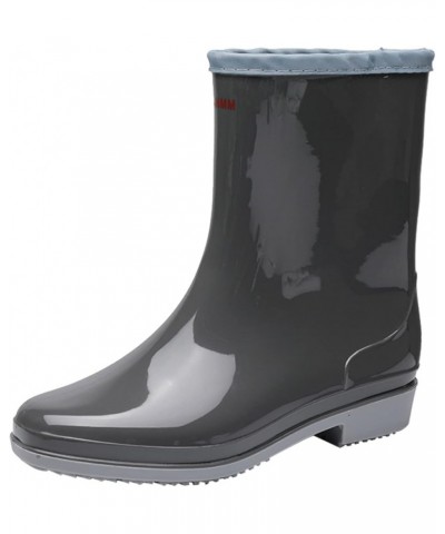 Ankle Rain Boots for Women Size 10, Short rain Boots for Women and Waterproof Garden Shoes Grey $16.54 Boots