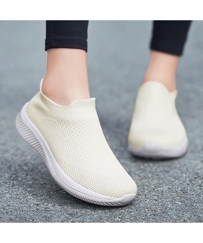 Women Slip on Sneakers Outdoor Non Slip Running Sports Shoes Breathable Mesh Arch Support Cushion Shoes Casual (Pink, 8) 7 Wh...