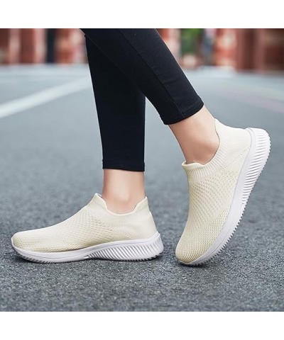 Women Slip on Sneakers Outdoor Non Slip Running Sports Shoes Breathable Mesh Arch Support Cushion Shoes Casual (Pink, 8) 7 Wh...