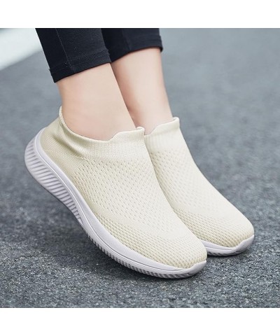 Women Slip on Sneakers Outdoor Non Slip Running Sports Shoes Breathable Mesh Arch Support Cushion Shoes Casual (Pink, 8) 7 Wh...