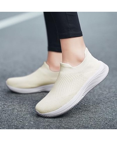 Women Slip on Sneakers Outdoor Non Slip Running Sports Shoes Breathable Mesh Arch Support Cushion Shoes Casual (Pink, 8) 7 Wh...