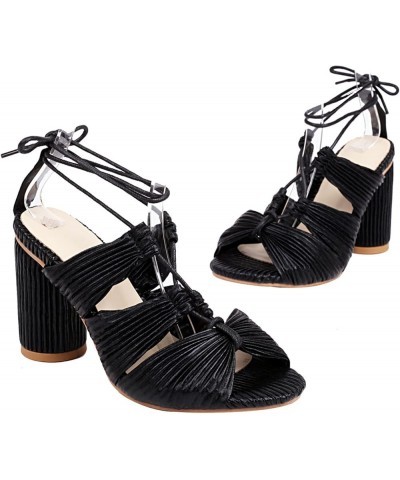 Womens Sandals Open Toe Slingback Heels Sandal Formal Dress Wedding Party Dress Shoes Aoj12-black $17.31 Sandals