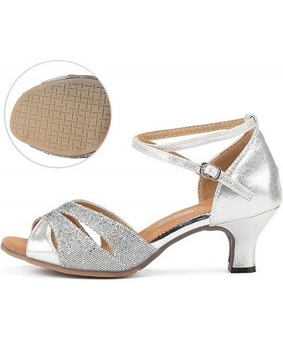 Studded Sandals for Women Size 11 Medium Heel Soft Sole Fashion Latin Dance Shoes Sandals for Women Heels Sexy Silver $27.32 ...