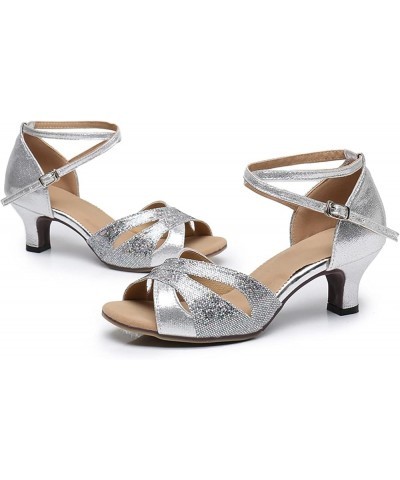 Studded Sandals for Women Size 11 Medium Heel Soft Sole Fashion Latin Dance Shoes Sandals for Women Heels Sexy Silver $27.32 ...