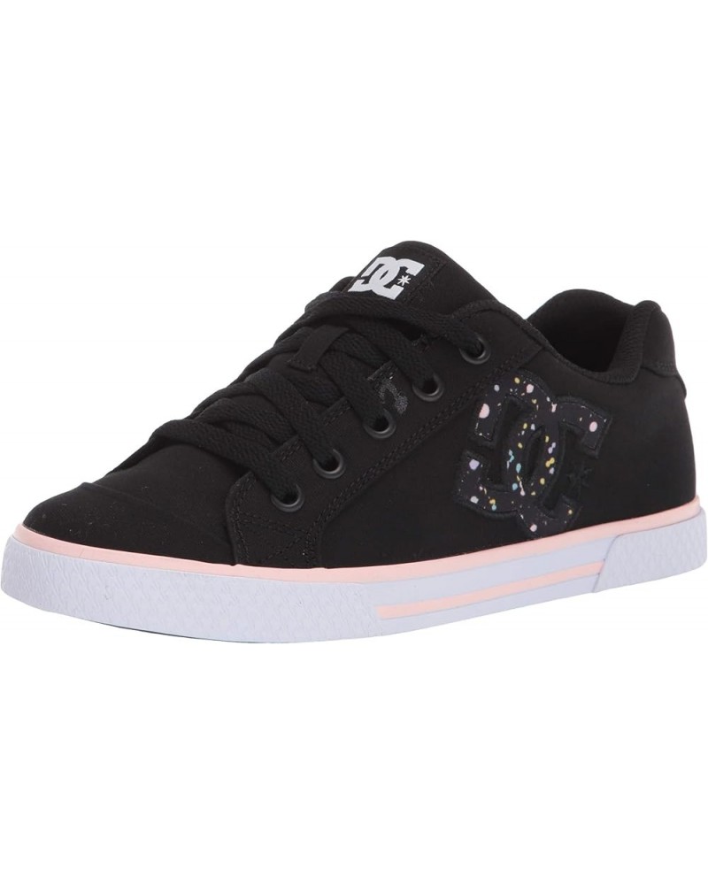 Women's Chelsea Low Top Casual Skate Shoe Black/Splatter $32.97 Athletic Shoes