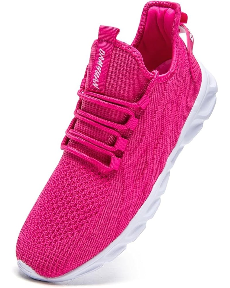 Women's Slip On Walking Running Shoes Casual Lightweight Tennis Athletic Workout Sports Gym Fashion Sneakers 01 Rose_red $13....