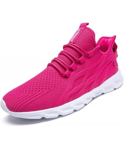 Women's Slip On Walking Running Shoes Casual Lightweight Tennis Athletic Workout Sports Gym Fashion Sneakers 01 Rose_red $13....