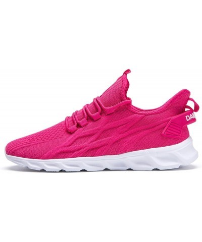 Women's Slip On Walking Running Shoes Casual Lightweight Tennis Athletic Workout Sports Gym Fashion Sneakers 01 Rose_red $13....