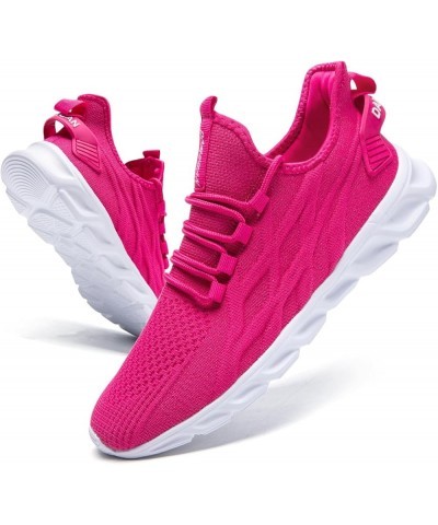 Women's Slip On Walking Running Shoes Casual Lightweight Tennis Athletic Workout Sports Gym Fashion Sneakers 01 Rose_red $13....