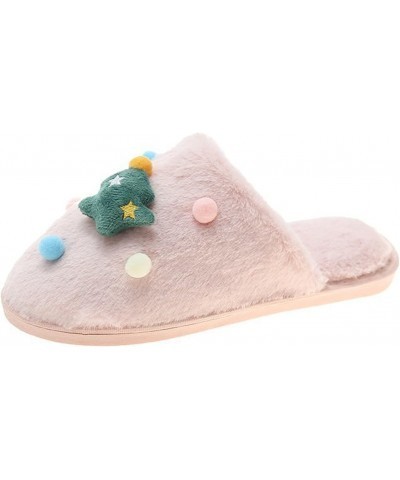 Womens Winter Warm Slipper, Fur Fluffy Slip On Comfort Flip Flops Winter Warm Indoor Outdoor Womens Slippers $13.14 Slippers