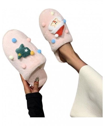 Womens Winter Warm Slipper, Fur Fluffy Slip On Comfort Flip Flops Winter Warm Indoor Outdoor Womens Slippers $13.14 Slippers