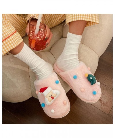 Womens Winter Warm Slipper, Fur Fluffy Slip On Comfort Flip Flops Winter Warm Indoor Outdoor Womens Slippers $13.14 Slippers