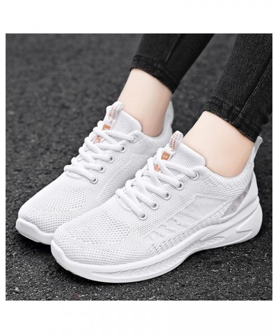 Sneakers for Women Women's Sneakers Lightweight Women's Wedge Sneakers Ladies Sketcher Slip On Sneakers 2-white $13.50 Athlet...