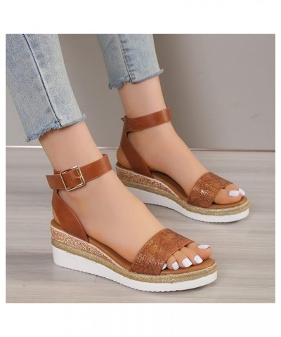 Espadrilles for Women Sandals Womens Summer Heels and Wedges Espadrilles Wedges Low Heel Wide Espadrilles Ladies Summer Slip-...