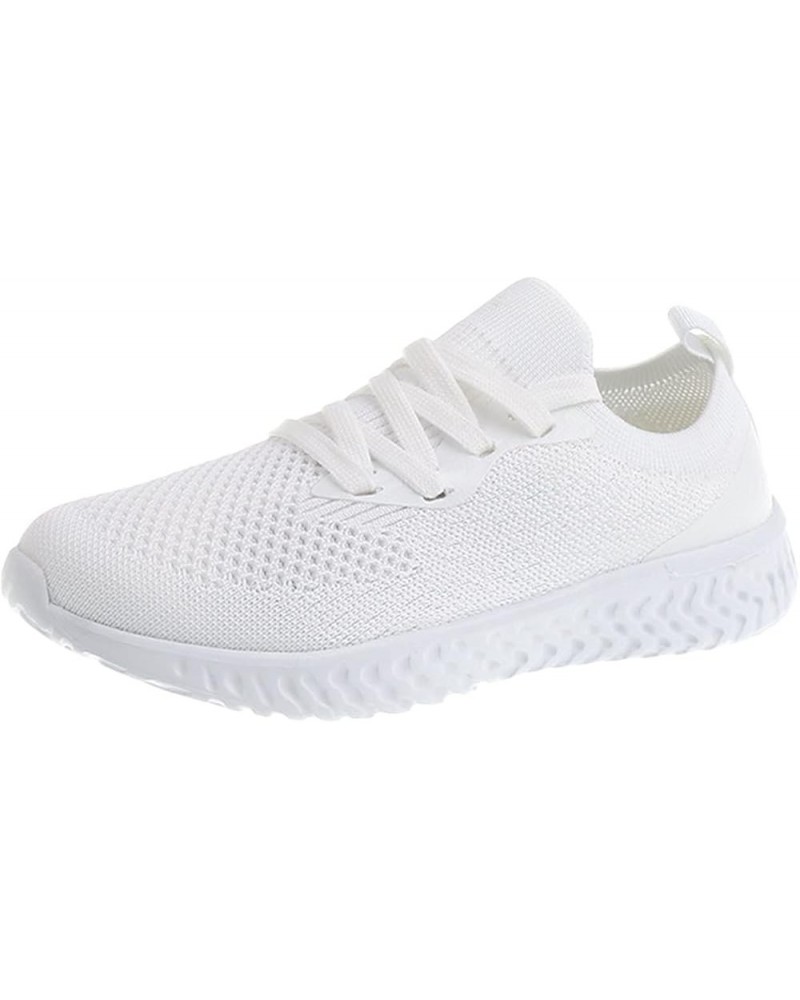 Womens White Fashion Sneakers High Top Platform Shoes Knit Mesh Canvas Women's Walking Shoes Black Wedges Loafers Brethable M...