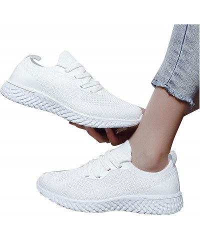 Womens White Fashion Sneakers High Top Platform Shoes Knit Mesh Canvas Women's Walking Shoes Black Wedges Loafers Brethable M...