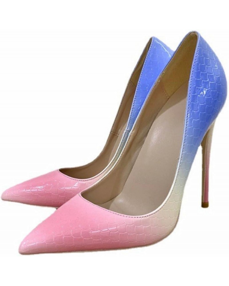 Women Elegant Slip On Pumps 4.7 inch/12cm Stiletto Heels Wedding Party Shoes,Office Cute Evening Dress Shoes Pink $32.23 Pumps