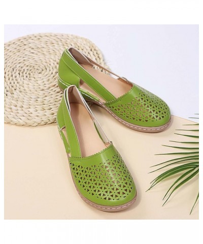 Sandals for Women Summer Casual Closed Toe Flat Boat Shoes Ladies Hollow Breathable Slip on Sandals Comfortable Moccasins Loa...