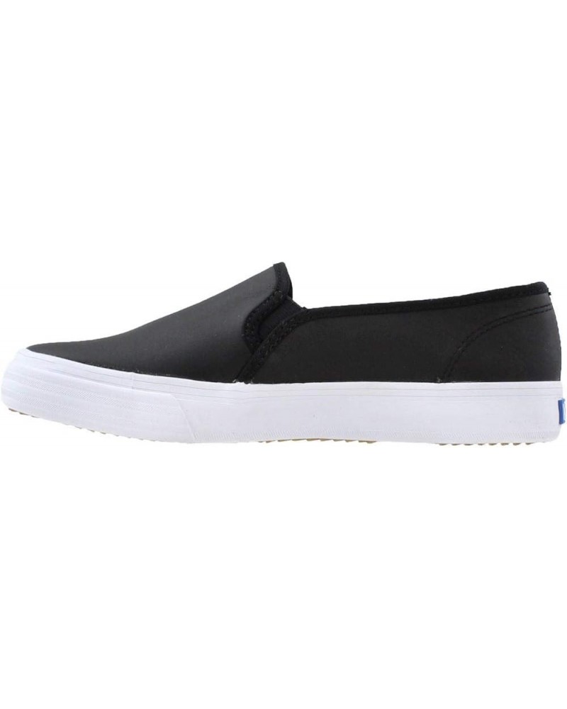 Women's Double Decker Sneaker Black Leather $31.34 Fashion Sneakers