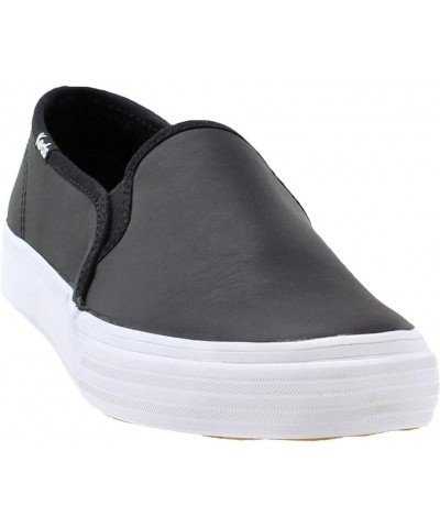 Women's Double Decker Sneaker Black Leather $31.34 Fashion Sneakers