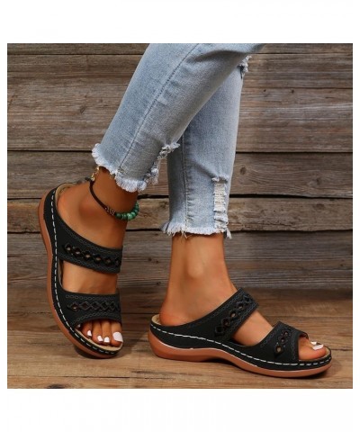 Sandals Women Orthopedic Comfortable Flat Sandals for Women Summer Dressy Closed Toe Wedges for Women Evening Orthopaedic Sho...