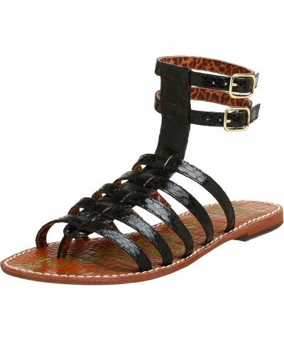 Women's Gilda Gladiator Sandal Black Boa $21.91 Sandals