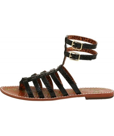 Women's Gilda Gladiator Sandal Black Boa $21.91 Sandals